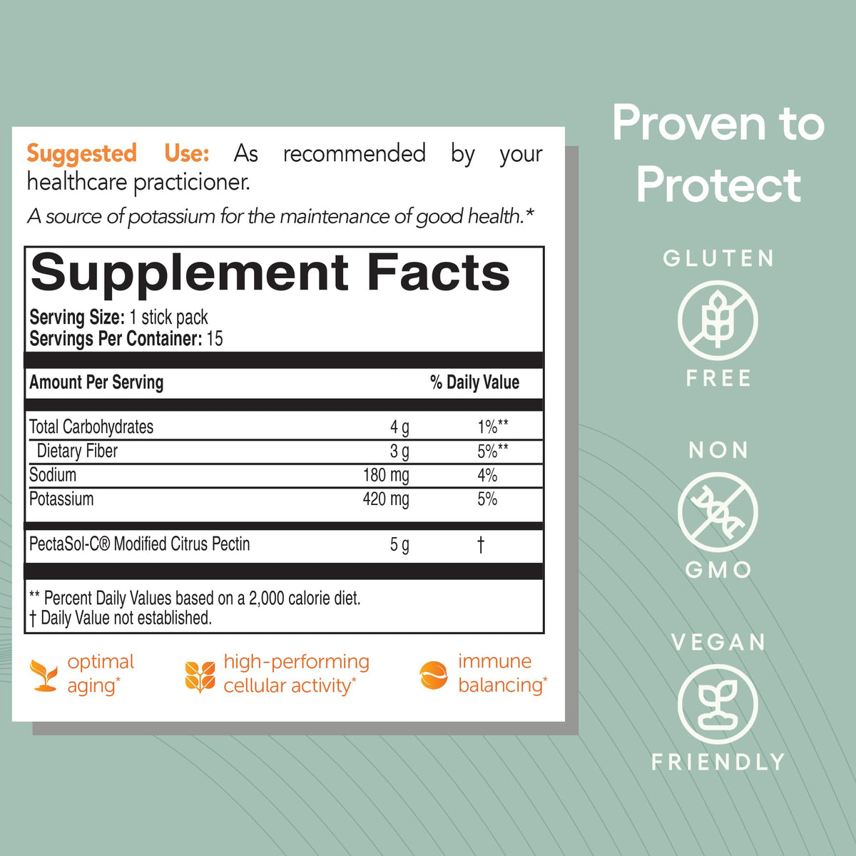 PectaSol Modified Citrus Pectin – 454g Powder – Total-Body Health Supplement to Support the Heart, Immune System, Inflammation Response & Healthy Aging + Maintain Healthy Galectin-3 Levels
