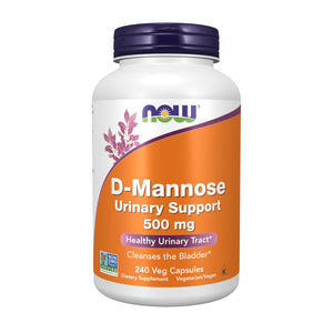 Supplement Product​NOW Foods Supplements, D-Mannose 500 mg, Non-GMO Project Verified, Healthy Urinary Tract*, 240 Veg Capsules - GlowUpCaUSA