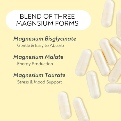 Magnesium Complex - Lifted Naturals Magnesium Supplement w/Bisglycinate, Malate, Taurate - 120 Capsules - Bioavailable Magnesium Formula for Mood, Sleep, Energy Support* Lifted Naturals buy supplements Au