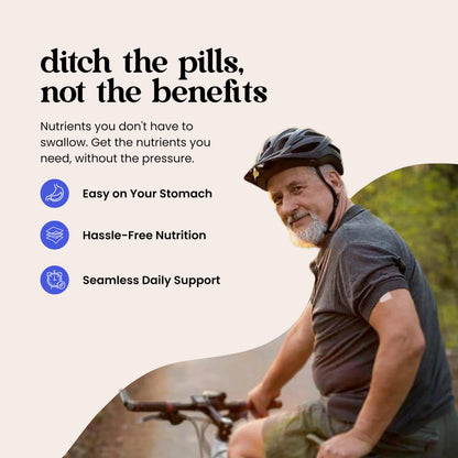 PatchAid Multi Plus Topical Patch (Pack of 2) | Daily Energy & Wellness Support, 27 Essential Vits Including Iron, B12, and Calcium, 8-Hour Wear & Slow Release, 60 Day Supply