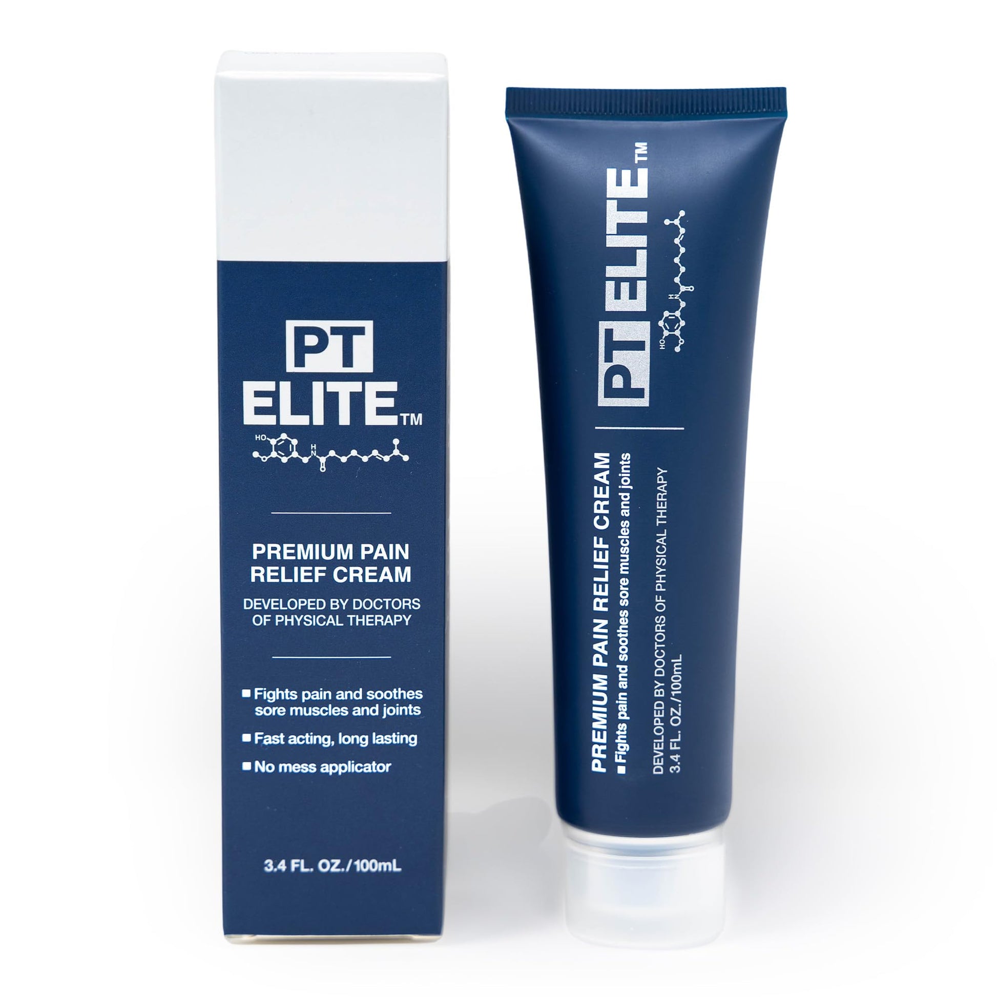PT Elite Premium Pain Relief Cream, with Capsaicin, Menthol & Arnica, Arthritis, Knee, & Back Pain Relief, Soothes Sore Muscles & Joints, Reduces Stiffness, Non-Greasy, Topical Analgesic, 3.4 oz PT EliteBuy Supplements Australia