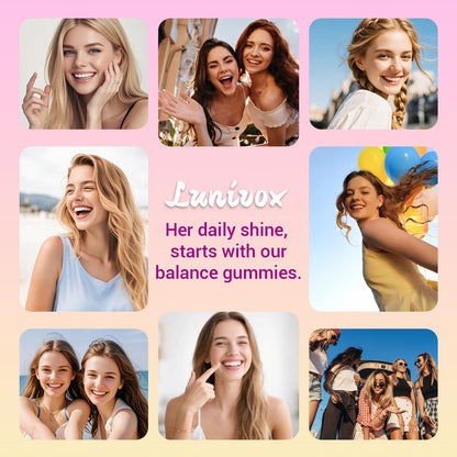 Lunivox Her Juicy Feminine Probiotics Gummies for Women, with Prebiotics & Slippery Elm - Promotes pH Balance, Gut Health & Immune Support - Pineapple Flavor, 60 Count Lunivox buy supplements Au