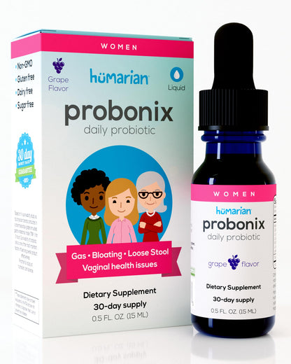 Probonix Humarian Liquid Probiotics for Women - 12-Strain Probiotic Drops to Fortify Women’s Gut Health, Vaginal Health, Immunity and Overall Wellness