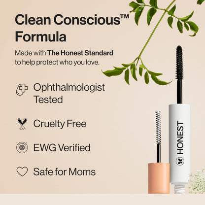 Honest Beauty 2-in-1 Extreme Length Clean Mascara + Lash Primer | Lengthening + Volumizing | Cruelty Free + Safe for Sensitive Eyes | Black, .27 fl oz Honest BeautyBuy Supplements Australia