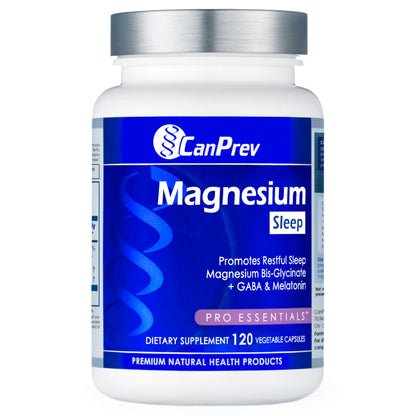 CanPrev Magnesium Bisglycinate Chelated + GABA & Melatonin, 120 Veg Caps, 120-Day Supply, Support Restful Night, Muscle Function, Promote Relaxation & Balanced Sleep-Wake Cycle, Vegan, No GMO & Gluten CanPrevBuy Supplements Australia