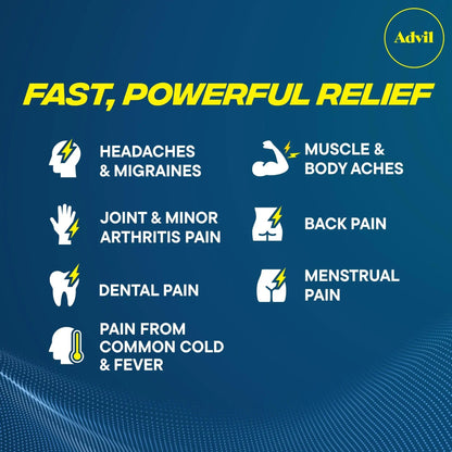 Advil Liqui-Gels Minis Pain Reliever and Fever Reducer, Pain Medicine for Adults with Ibuprofen 200mg for Pain Relief - 160 Liquid Filled Capsules AdvilBuy Supplements Australia