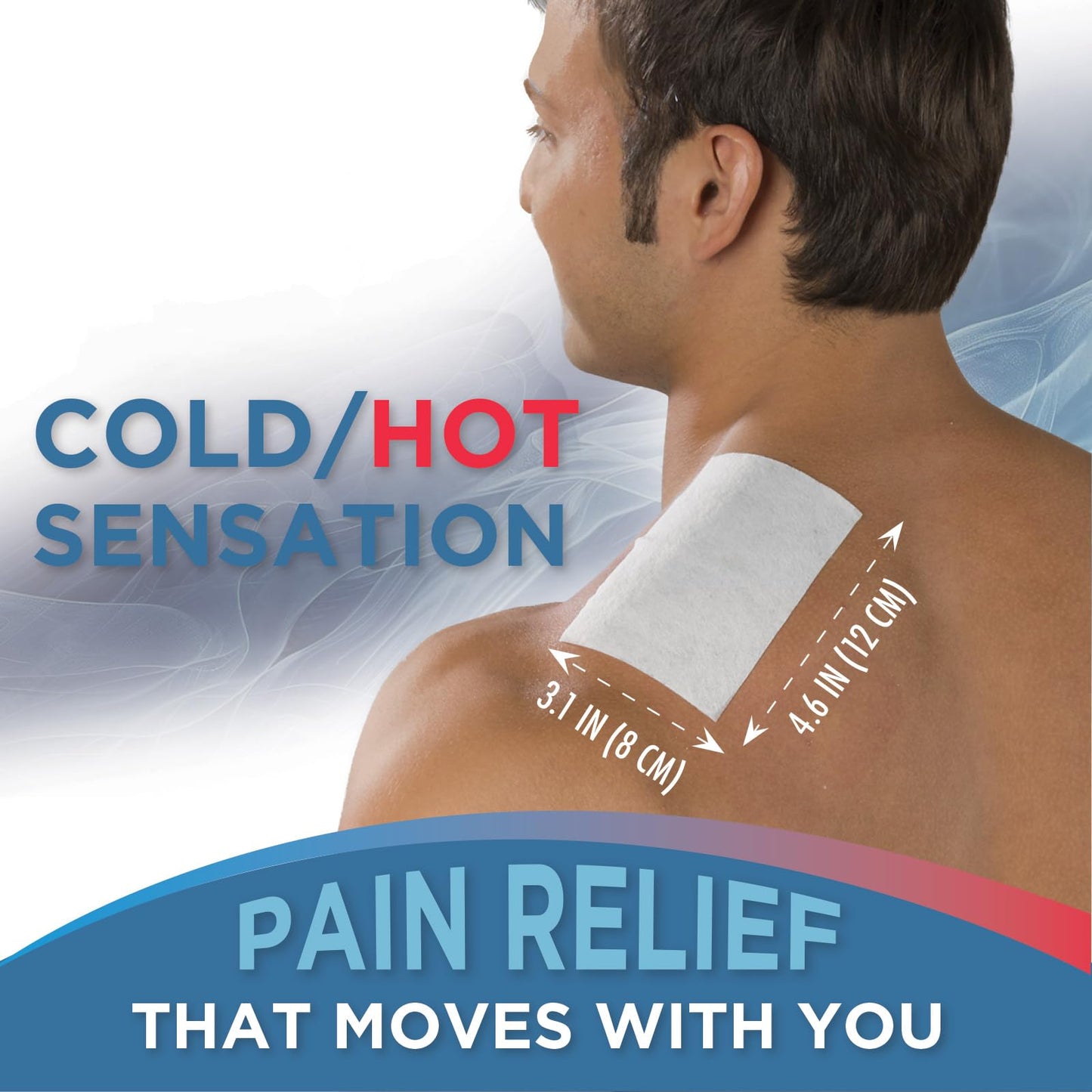 TheraCare Cold Hot Medicated Patch | 5% Menthol | Neck, Shoulder, Small Areas | 4.6” x 3.1” | 5-Count Thera CareBuy Supplements Australia