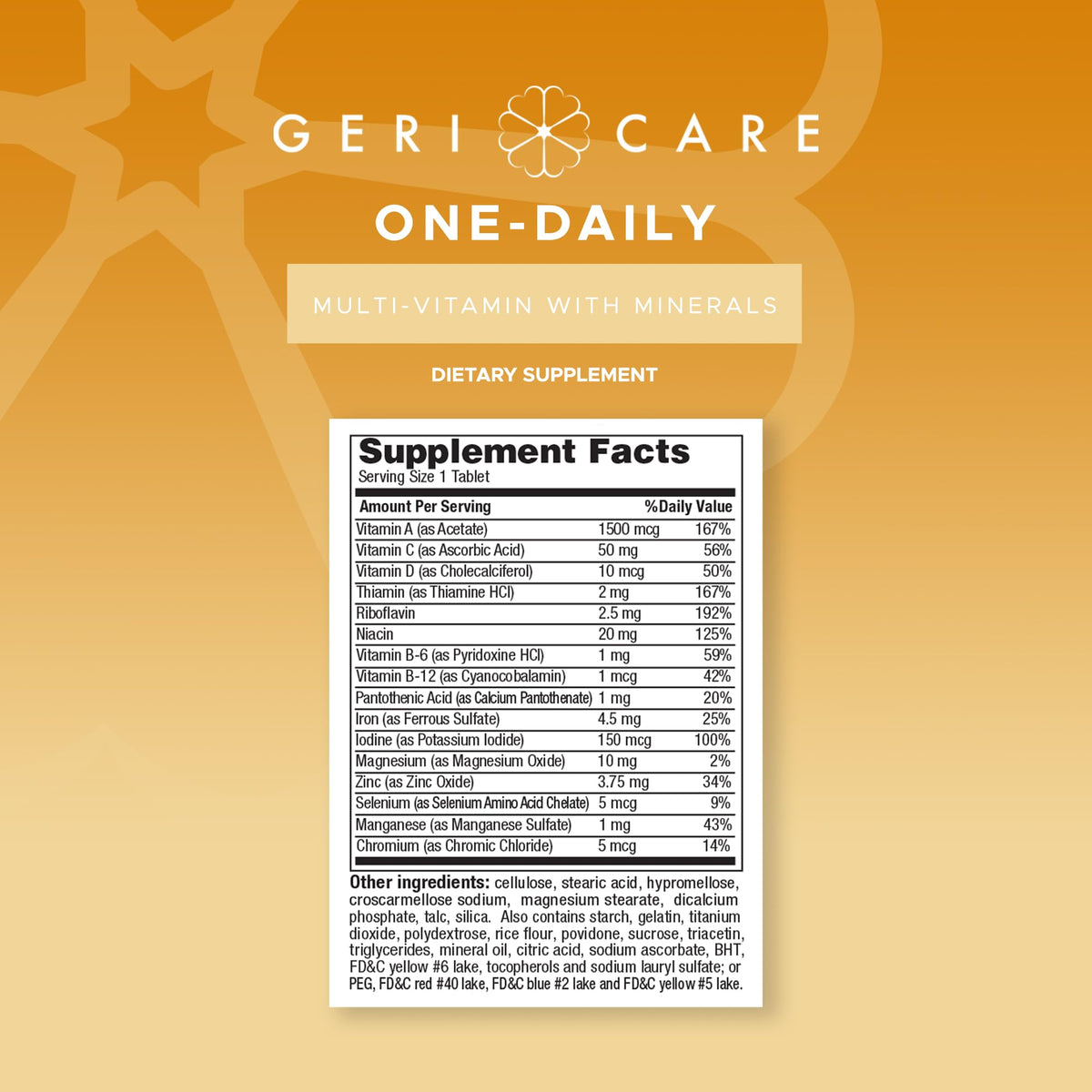 One-Daily Multivitamins with Minerals for Men & Women (100 Tablets) by GeriCare| High-Potency Multi-Vitamin & Multimineral Dietary Supplement for Immunity, Energy| Complete Daily Nutritional Support GeriCareBuy Supplements Australia