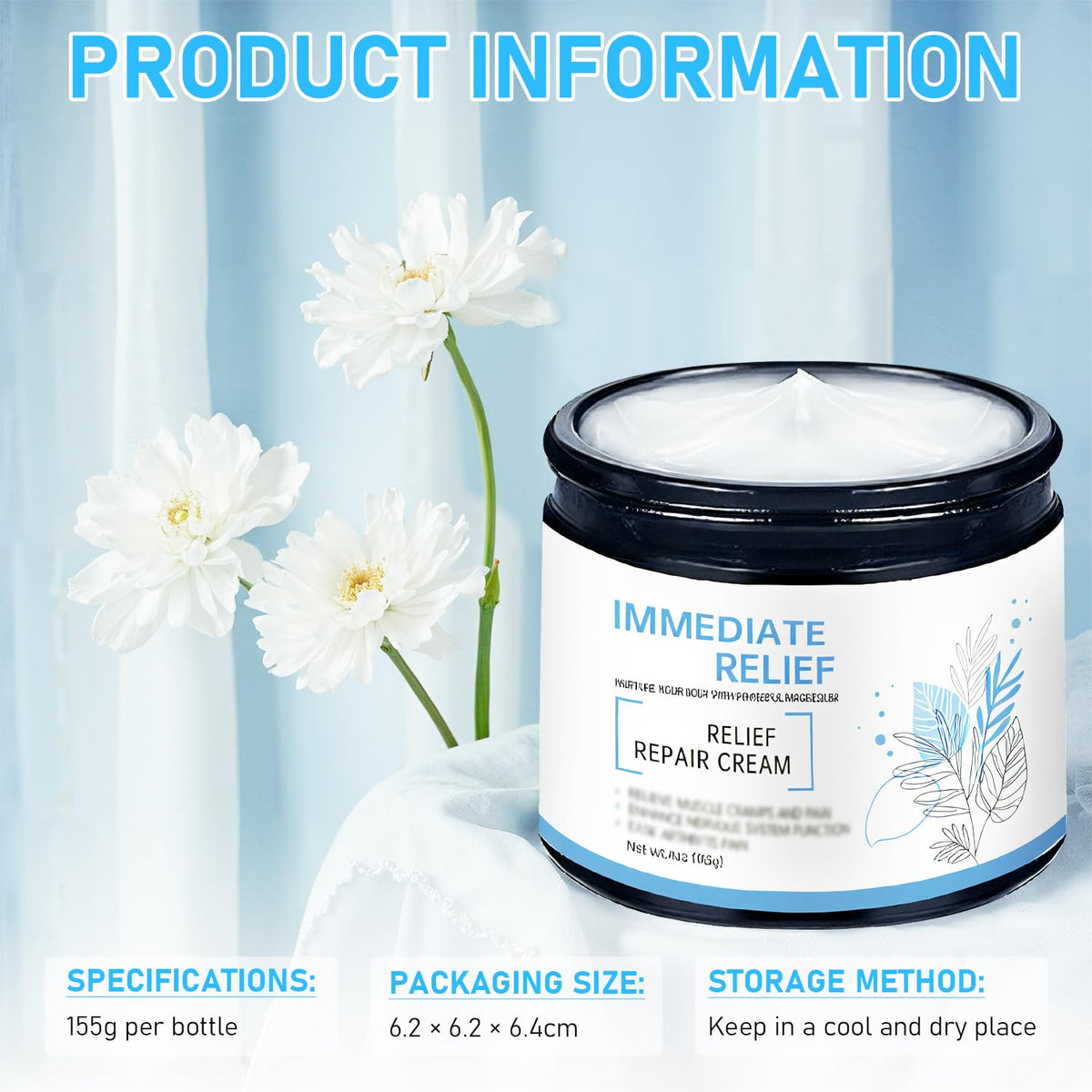 Magnesium Cream, 2025 New Upgraded Magnesium Gel for Back, Neck, Hands, Knees-50g (2 Bottle) DiinouBuy Supplements Australia