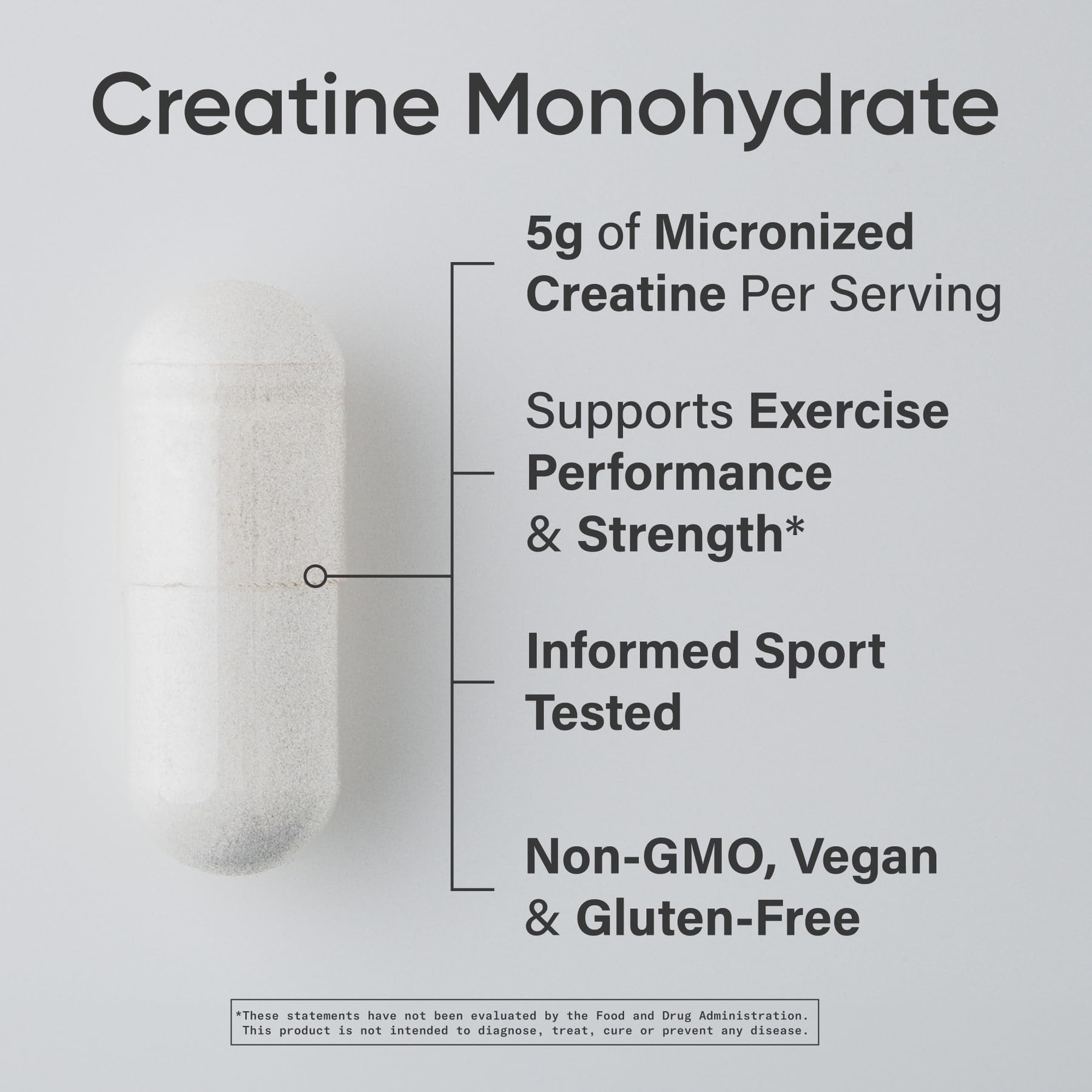 Sports Research® Creatine Monohydrate Capsules - Supports Workout Recovery, Lean Muscle gain, Performance and Strength* - Non-GMO, Vegan Certified - 5g per Servings - 30 Servings Sports Research buy supplements Au