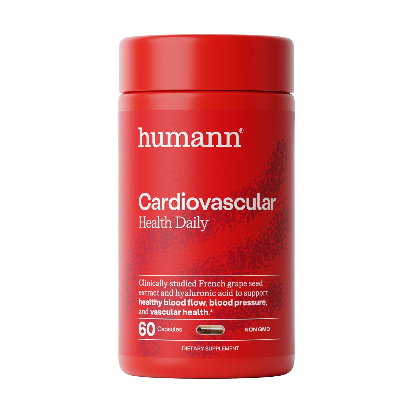 Humann Cardiovascular Health Daily, 4-in-1 Vascular & Blood Pressure Support, Grape Seed Extract Capsules & Hyaluronic Acid Circulation Supplements, Plant-Based Non-GMO, 60 Capsules Humann buy supplements Au