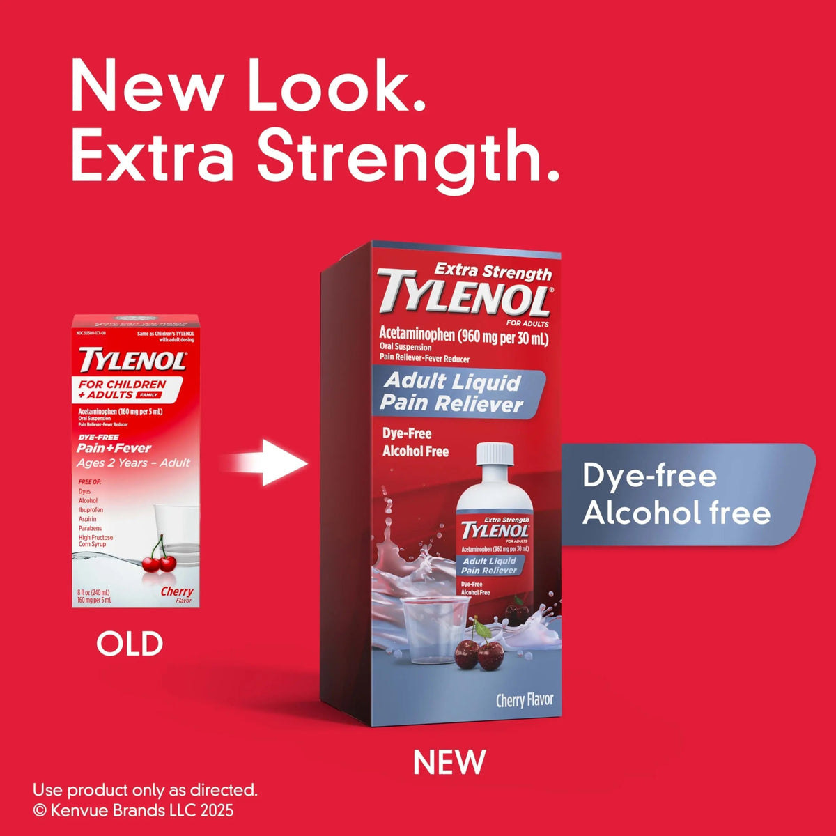 Tylenol Adult Liquid Pain Reliever and Fever Reducer, Extra Strength Liquid Acetaminophen for Fast Pain Relief for Headaches & Other Minor Pain, Cherry Flavor, Dye & Alcohol Free, 8 fl. oz TylenolBuy Supplements Australia