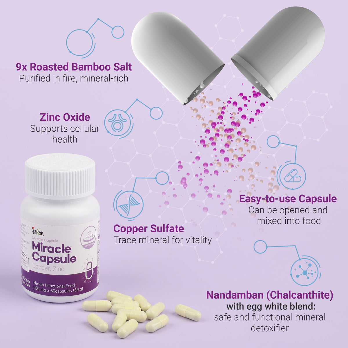INSANORIGINS Miracle Capsule Immune Defense Support Supplement 18g (600mg - 30 Capsules) [Starter Pack] INSANORIGINSBuy Supplements Australia