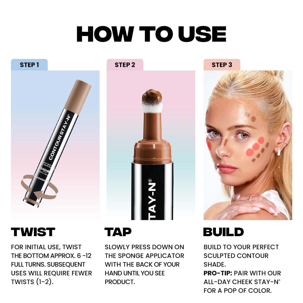 Sacheu Liquid Contour STAY-N Long Wear Cream Contour Makeup — Long Lasting, Blendable, & Lightweight Formula — Vegan & Cruelty-free, Giving Drama SacheuBuy Supplements Australia