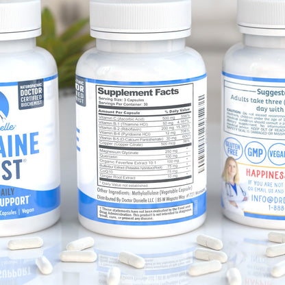 Best Migraine Relief Product with Magnesium - Migraine Assist Supplement with Quercetin, Feverfew, Butterbur, CoQ10 from Dr. Danielle, 90 Capsules Doctor DanielleBuy Supplements Australia