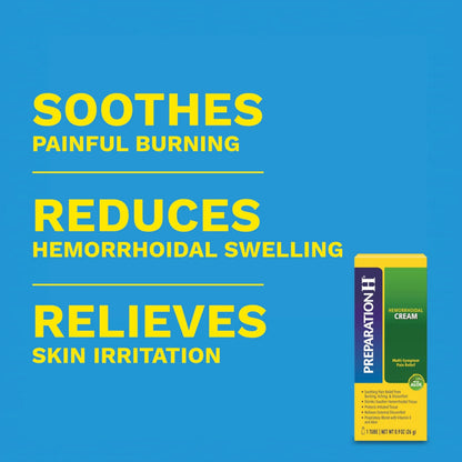 Preparation H Hemorrhoid Symptom Treatment Cream (0.9 Ounce Tube), Maximum Strength Multi-Symptom Pain Relief with Aloe Preparation HBuy Supplements Australia