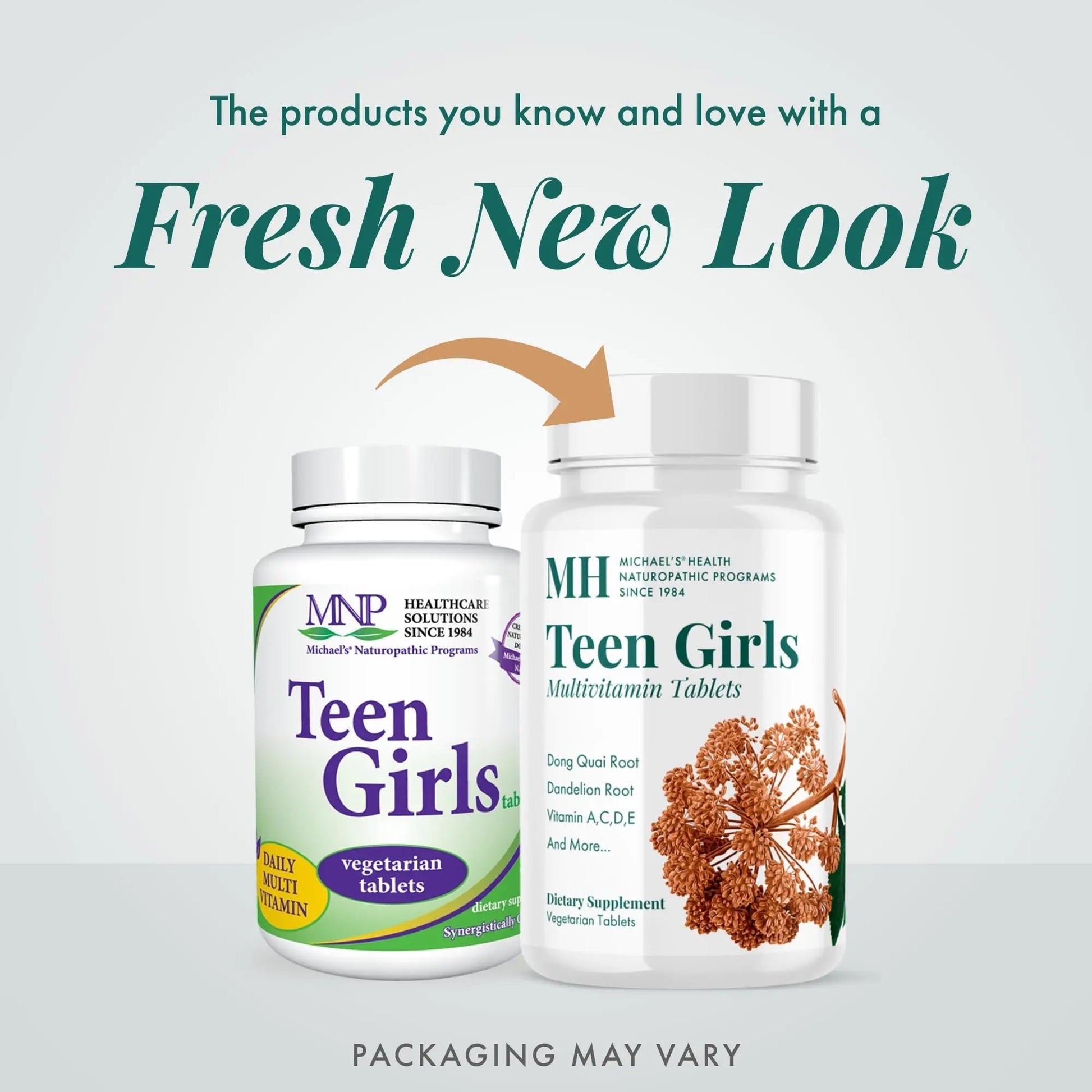 MICHAEL'S Health Naturopathic Programs Teen Girls Multivitamin - 90 Vegetarian Tablets - with B Complex Vitamins MICHAEL'S