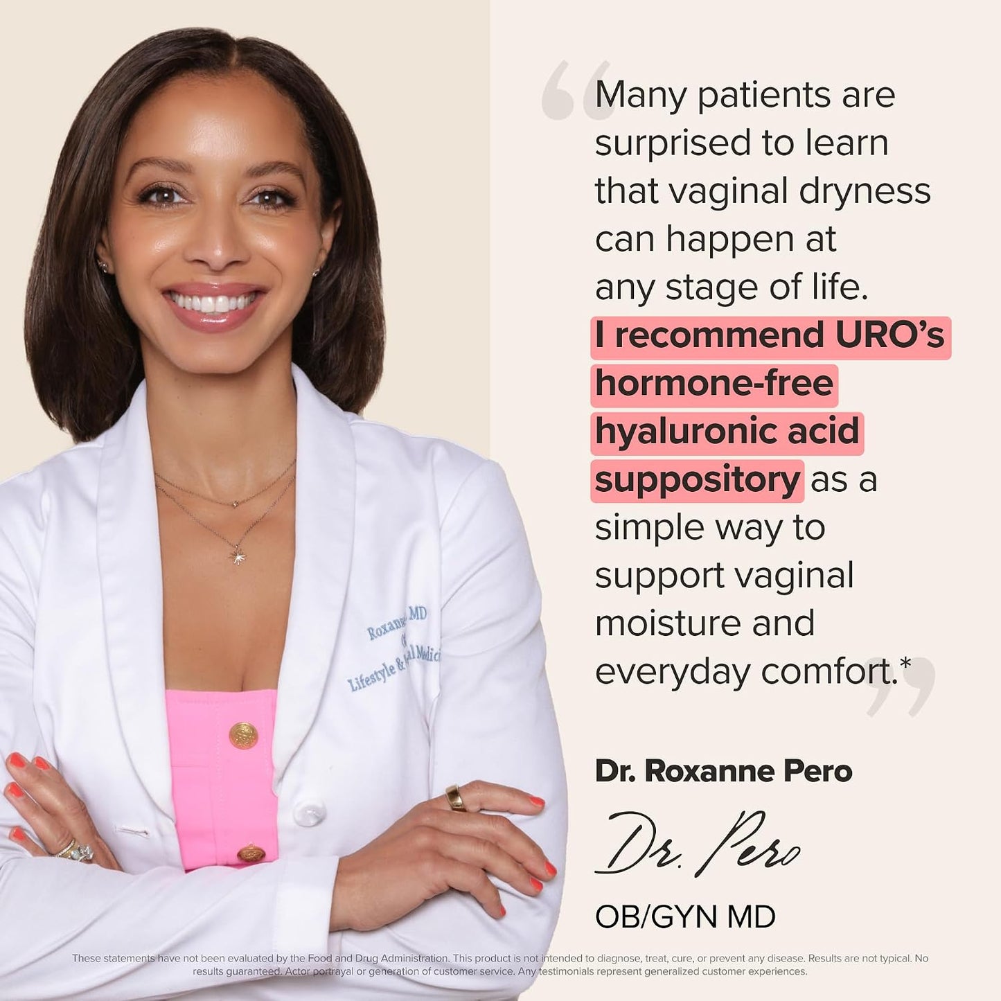 URO Vaginal Moisture Hyaluronic Acid Suppository for Easier Intimacy– 10 Ct