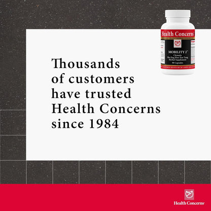 Health Concerns Mobility 2 – Joint Health Support Supplement for Men & Women – Chinese Herbal Circulation Support – Natural Joint & Muscle Aid – Herbal Extracts – 90 Capsules