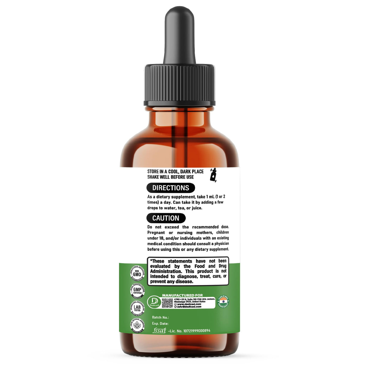 DEDICAD 12in1 Wormwood Liquid Drops - Black Walnut Wormwood Tincture Liquid Extract Whole Cloves and 9 More Herbs - 60 Days Supply DEDICAD buy supplements Au