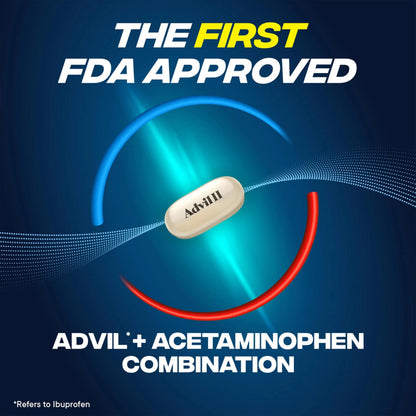 Advil Dual Action With Acetaminophen And Ibuprofen (2 Dose Equivalent) For 8 Hour Pain Relief, Coated 144 Ct Caplets And 2 Ct. Sample Of Advil PM AdvilBuy Supplements Australia
