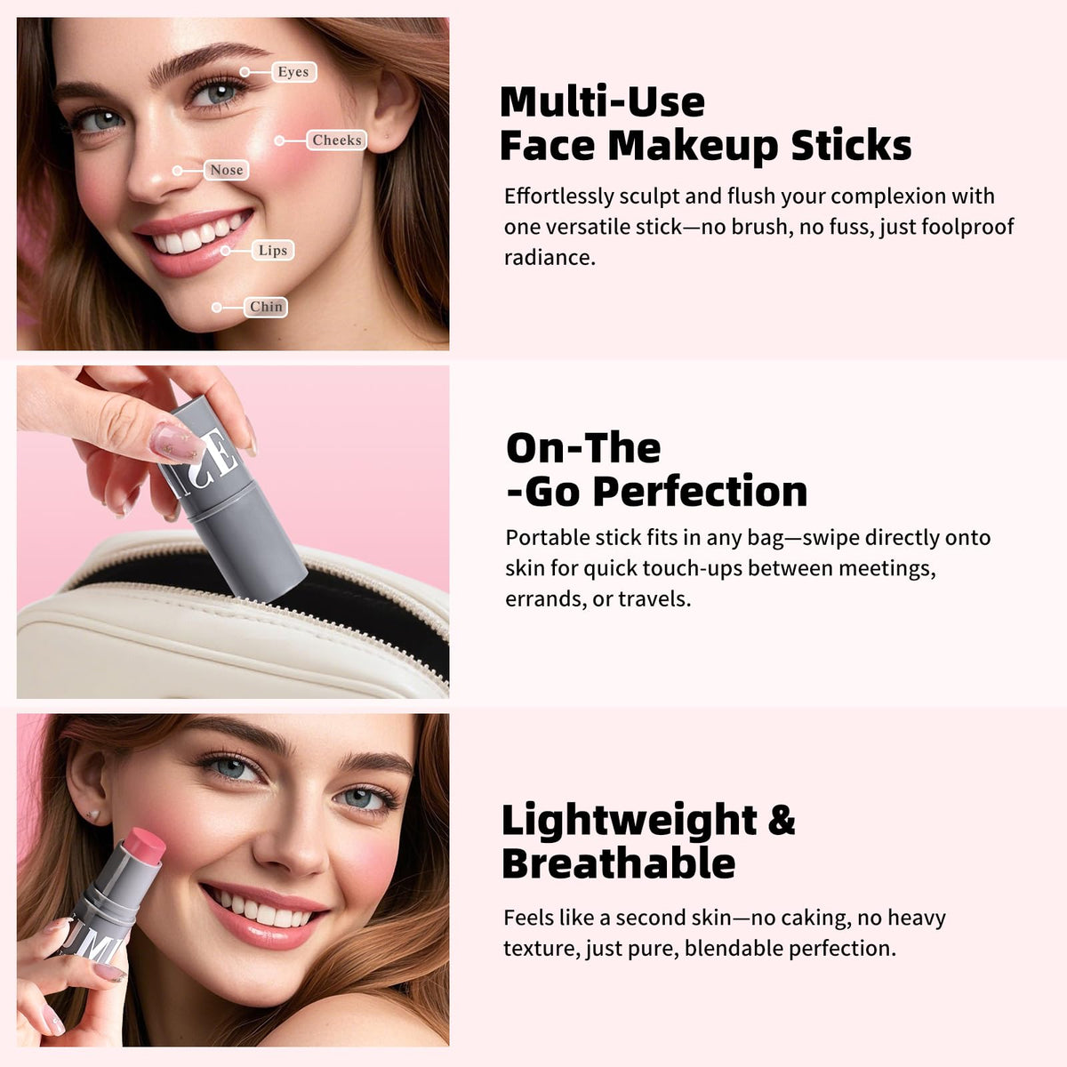 KIMUSE Cream Contour Stick Duo, Cream Blush Stick, Bronzer Shaping Stick, Creamy, Highly Pigmented, Long Lasting, Vegan Face Make Up Sticks KIMUSEBuy Supplements Australia