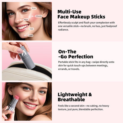 KIMUSE Cream Contour Stick Duo, Cream Blush Stick, Bronzer Shaping Stick, Creamy, Highly Pigmented, Long Lasting, Vegan Face Make Up Sticks KIMUSEBuy Supplements Australia