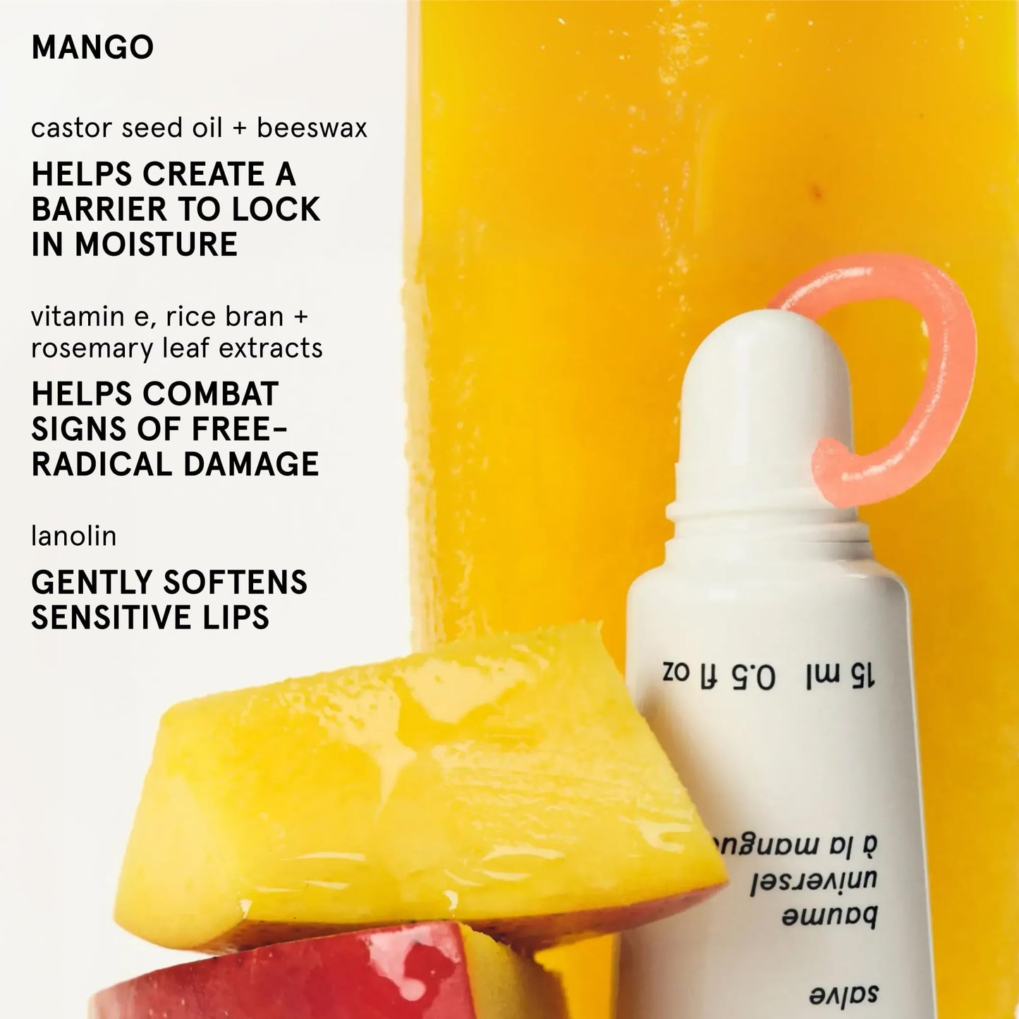 Glossier Balm Dotcom Hydrating Tinted Lip Balm - Universal Salve, Up to 12Hr Moisture for Dry Lips, Cuticles & Skin - Lanolin, Beeswax & Castor Oil - Mango, Tropical Peach Tint, 15ml GlossierBuy Supplements Australia