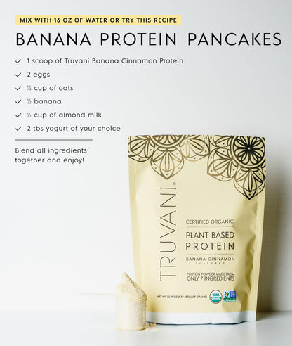 Truvani Organic Plant Based Protein Powder | Vanilla Chai | 10 Servings | Vegan | 20g Pea Protein | Keto | Gluten & Dairy Free | Low Carb | No Added Sugar