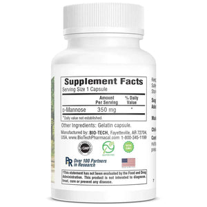 Bio-Tech Pharmacal D-Mannose, Supports Bladder and Urinary Tract Health (100 Count)