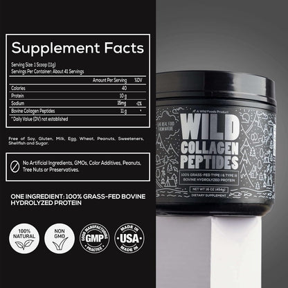 Cocotropic Organic Mushroom Cacao Mix (16oz) & Collagen Peptides (16oz) Bundle for Skin, Hair, and Joint Support