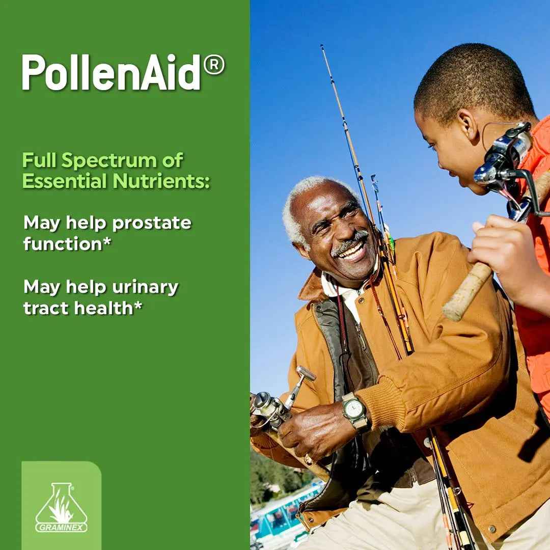 Graminex PollenAid Prostate Supplement: All Natural Prostate Support for Bladder Control & Urinary Tract Health, Rye Pollen Extract Made in USA, 90 Tablets (Pack of 2)