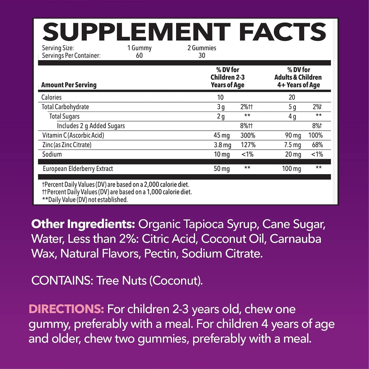 Elderberry Gummies for Kids with Vitamin C & Zinc, Berry, 30 Servings | Vegan, Non-GMO, Gluten Free Immune Support for Children, Daily Defense with Antioxidants & Essential Nutrients, 60 Count