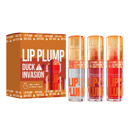 GHFCZOO 3 Colors Duck Lip Plumper Gloss, Hydrating Glitter Shine Primer Lip Tint, Non-Sticky Korean Plumping Lip Oil, Moisturizing Tinted Lip Balm for Sexy, Glossy Lips (Set A, 3pcs/set) GHFCZOOBuy Supplements Australia