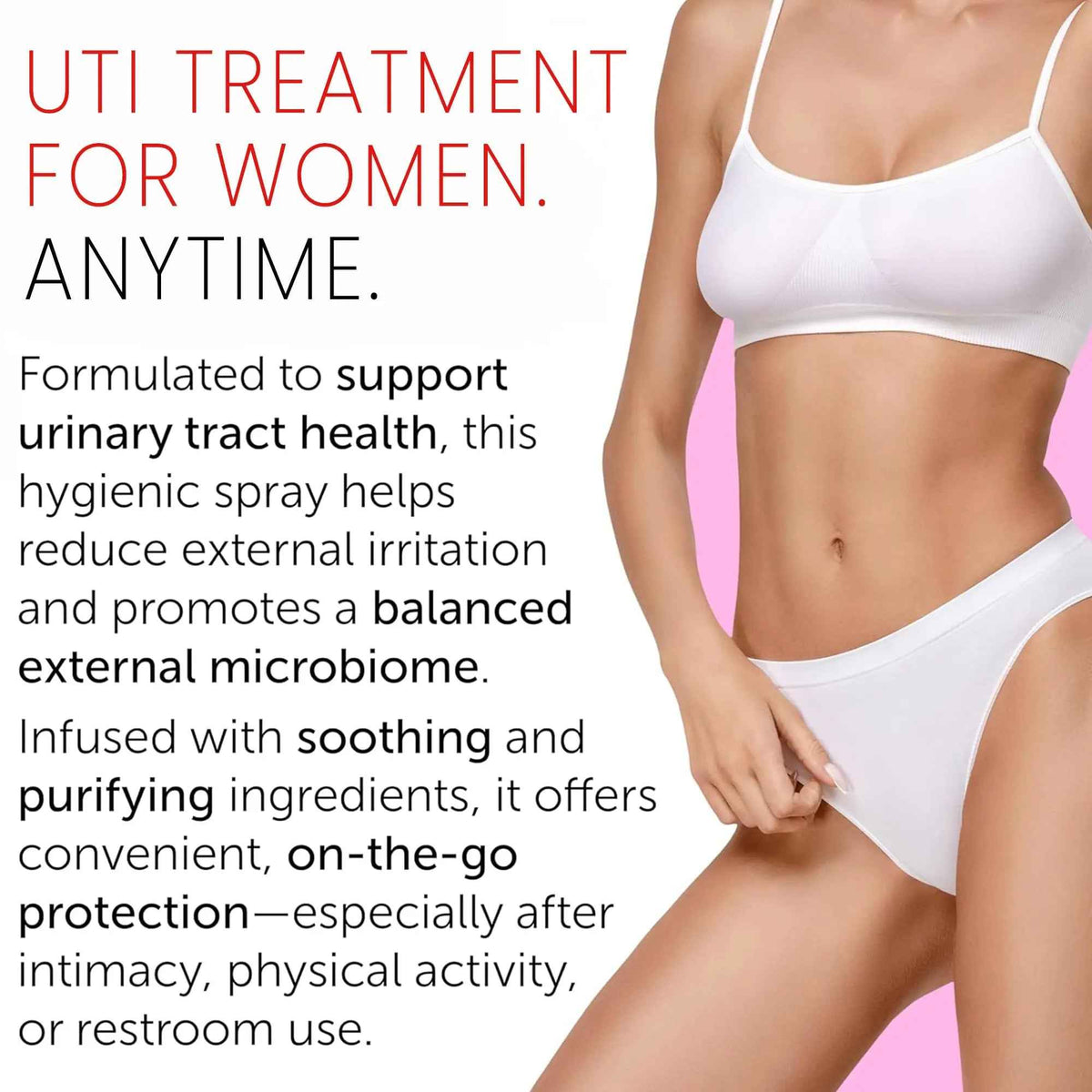 Feminine Spray | UTI Treatment for Women | UTI Defense & Intimate Odor Control | Daily Feminine Hygiene Spray | Eliminate Harmful Bacteria | Gentle, Safe, Travel-Friendly & pH-Balanced | 5.1 fl oz