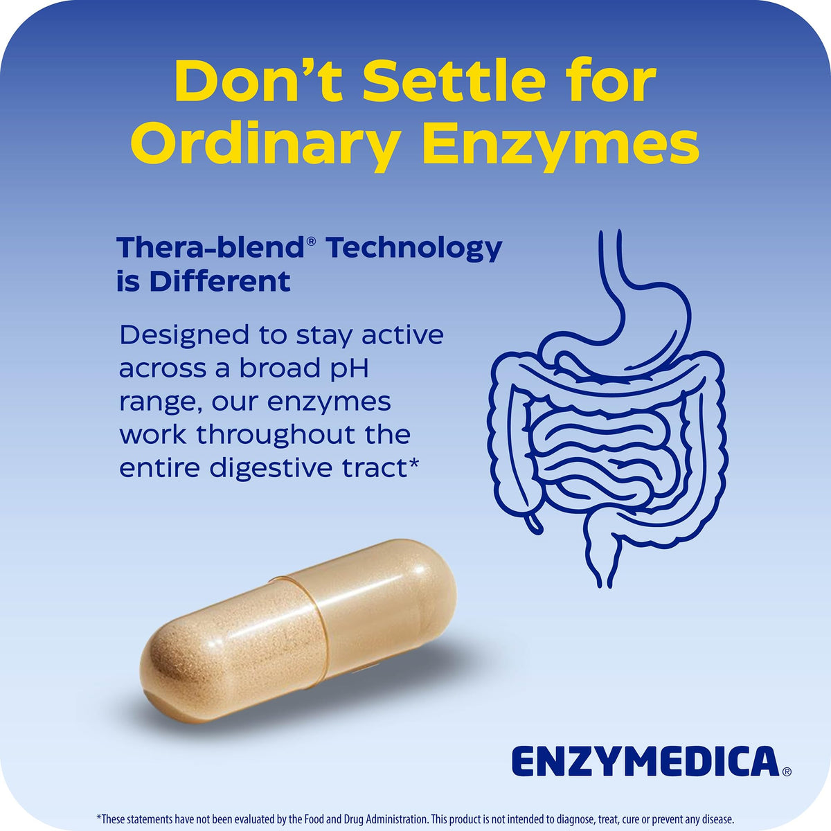 Enzymedica Digest Basic - Helps Gas & Bloating - 180 Caps