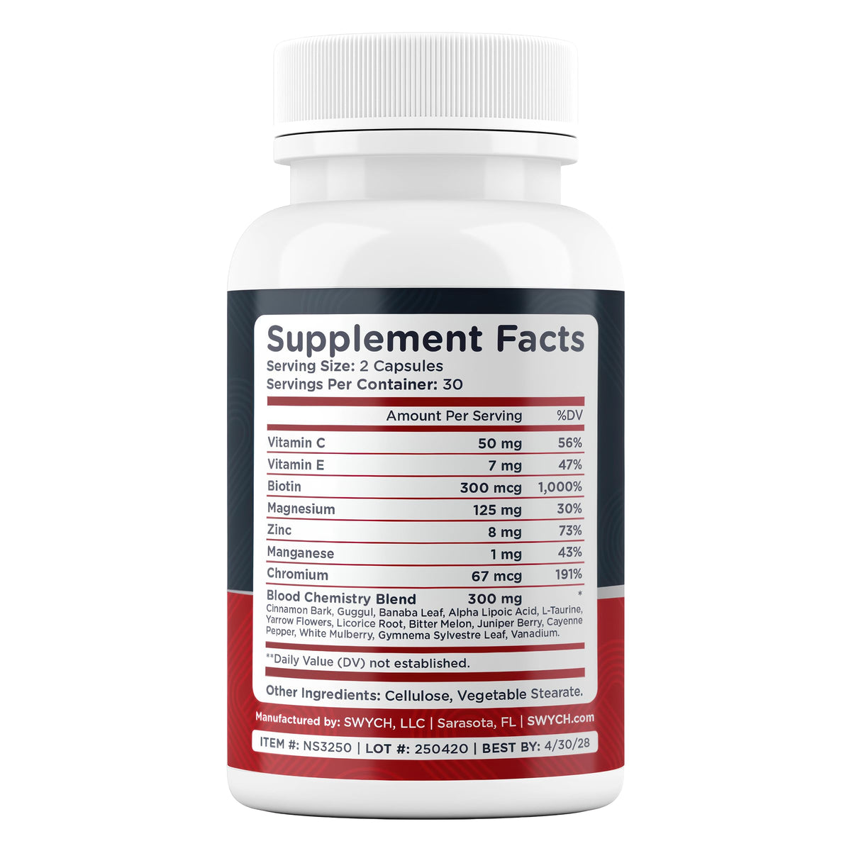 Blood Balance Supplement for Healthy Blood Support, Circulation, Metabolism & Vitality | Energy Formula with Premium Ingredients | Holistic Products to Support Cardiovascular Function – 60 Capsules SWYCH buy supplements Au
