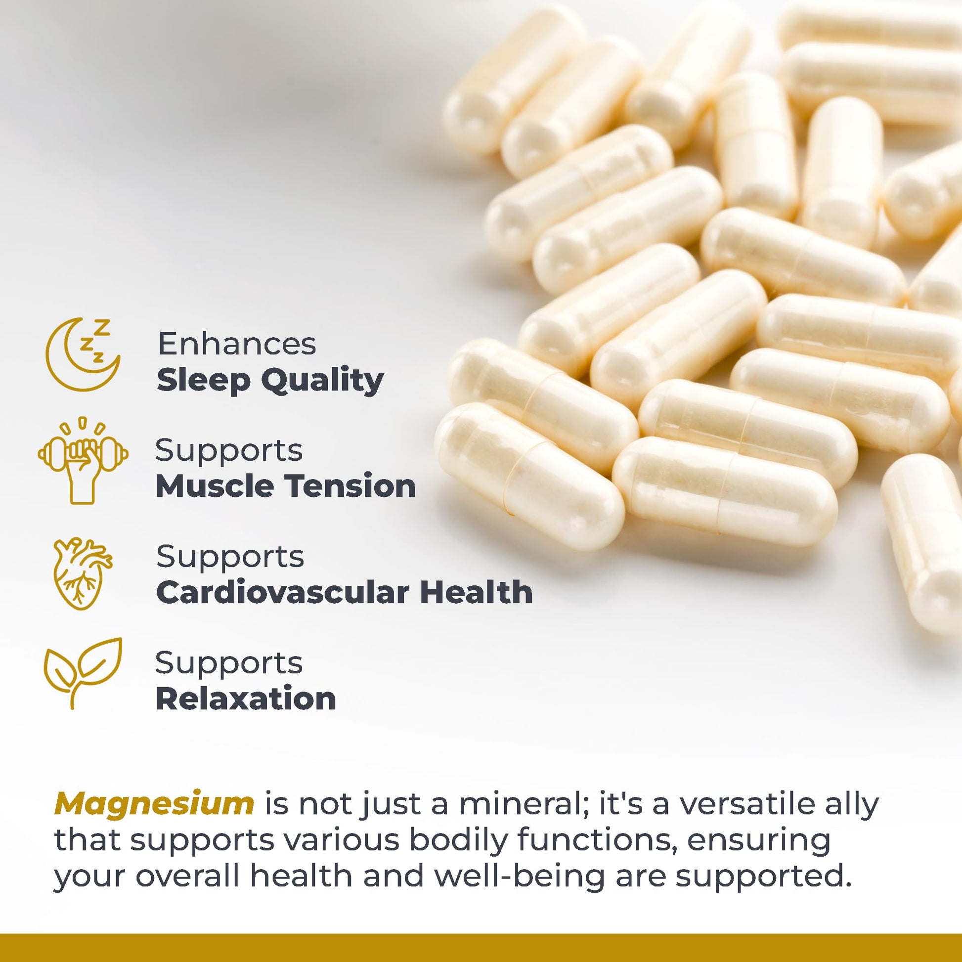 Premier Research Labs Magnesium Glycinate Supplement - Pure Magnesium, High Absorption, Supports Sleep Quality, Chelated, Vegan, Third Party Tested, Premier Energy Support - 90 Capsules Premier Research LabsBuy Supplements Australia