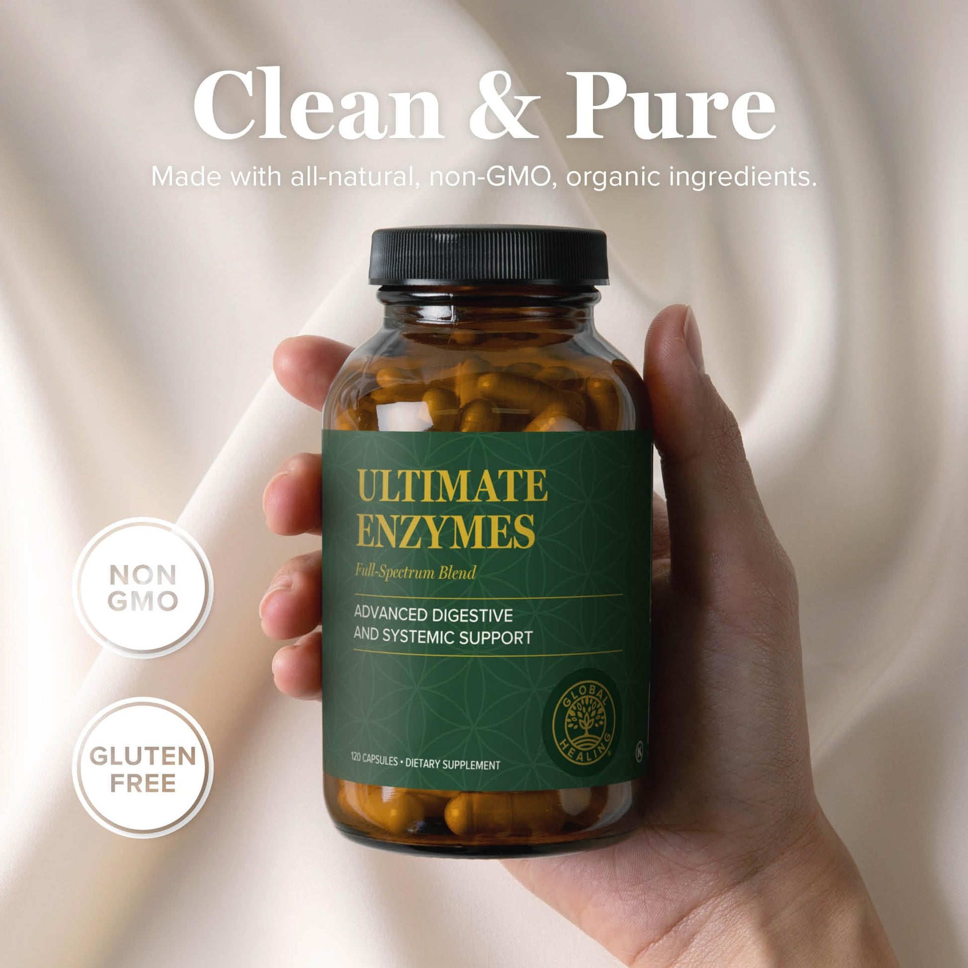 Global Healing - Ultimate Enzymes - Systemic & Digestive Enzymes Supplement for Healthy Digestion, Immune System Boost & Natural Gut Health, Digestive Enzyme for Women & Men, Lipase Global Healing Center buy supplements Au