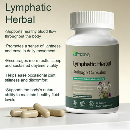 PKQLQ Lymph Drainage Capsules | Natural Detoxification Help Maintain the Healthy Fluid Balance of Both Women and Men, Promote Blood Virculation and Maintain Good Health. 60 Capsules (1) PKQLQ buy supplements Au