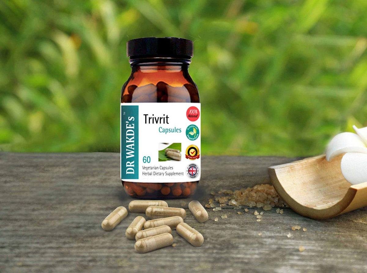 DR WAKDE'S Trivrit Capsules (Nishottar, 60 Veg Caps, Plant-Based Supplement, Ayurvedic Herb, All Natural, Vegan) DR WAKDE's buy supplements Au