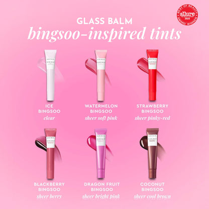 Glow Recipe Glass Balm Lip Treatment - 12Hr Hydrating Lip Balm & Moisturizer with Hyaluronic Acid to Smooth, Plump & Protect from Dryness, High Shine Finish - Clear Tint, Ice Bingsoo (15 ml) Glow RecipeBuy Supplements Australia