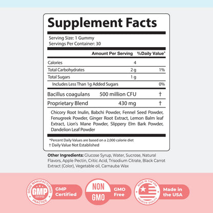 Nature’s NutriWave PrimeBiome Probiotic Gummies – Plant-Based Blend with Inulin, Lion’s Mane, Ginger & More– Non-GMO, No Stimulants, GMP Certified – 30 Gummies, 6 Month Supply Nature’s NutriWave buy supplements Au