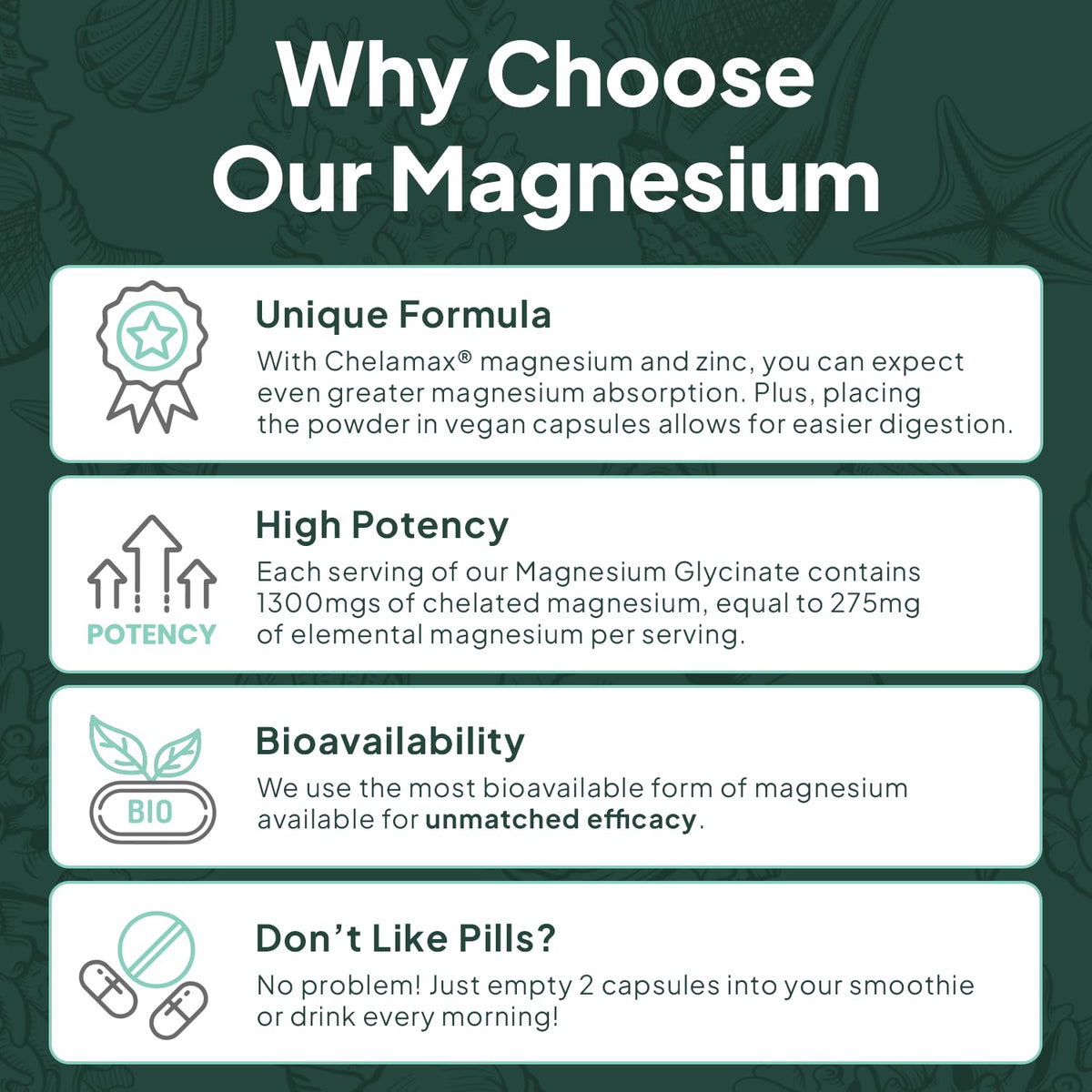 Organics Ocean Pure Magnesium Glycinate with Zinc - Maximum Strength Chelated Magnesium Supplement for Women and Men for Muscle Cramps and Sleep Support - 90 Capsule Organics Ocean buy supplements Au