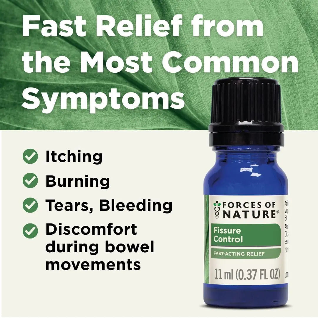 Forces of Nature Fissure Control, Organic Homeopathic Treatment with Witch Hazel for Anal Fissures, Hemorrhoid Related Irritation & Discomfort, Fast, Natural Topical Relief, 0.37 FL OZ Forces of NatureBuy Supplements Australia