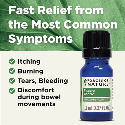 Forces of Nature Fissure Control, Organic Homeopathic Treatment with Witch Hazel for Anal Fissures, Hemorrhoid Related Irritation & Discomfort, Fast, Natural Topical Relief, 0.37 FL OZ Forces of NatureBuy Supplements Australia