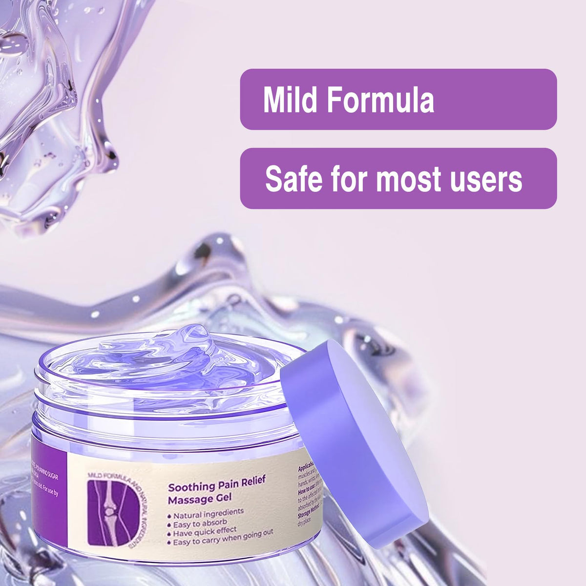 2 PCS Joint Gel Purple Gel，Soothing Pain Relief Massage Cream，Full-Body Joint Effective Soothes for Knees, Lumbar, Hands, Neck and Shoulders PERVALABuy Supplements Australia