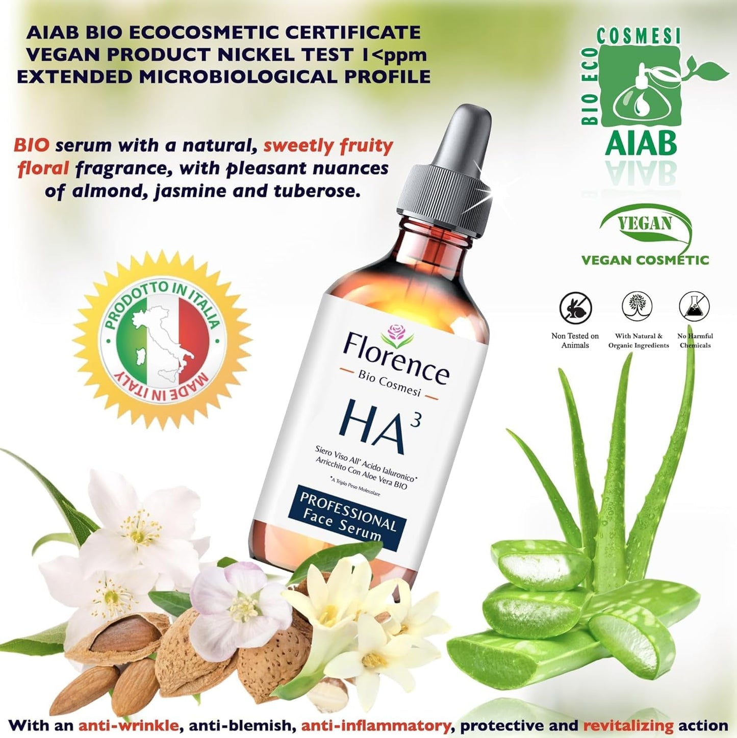Hyaluronic Acid Serum for Skin – Anti-Aging Moisturizer Face Serum for Brightening, Plumper & Smoother Skin. Non-Greasy, Ultra-Hydrating Niacinamide, B5 & Vitamin C Skin Care Facial Serum, 2 oz