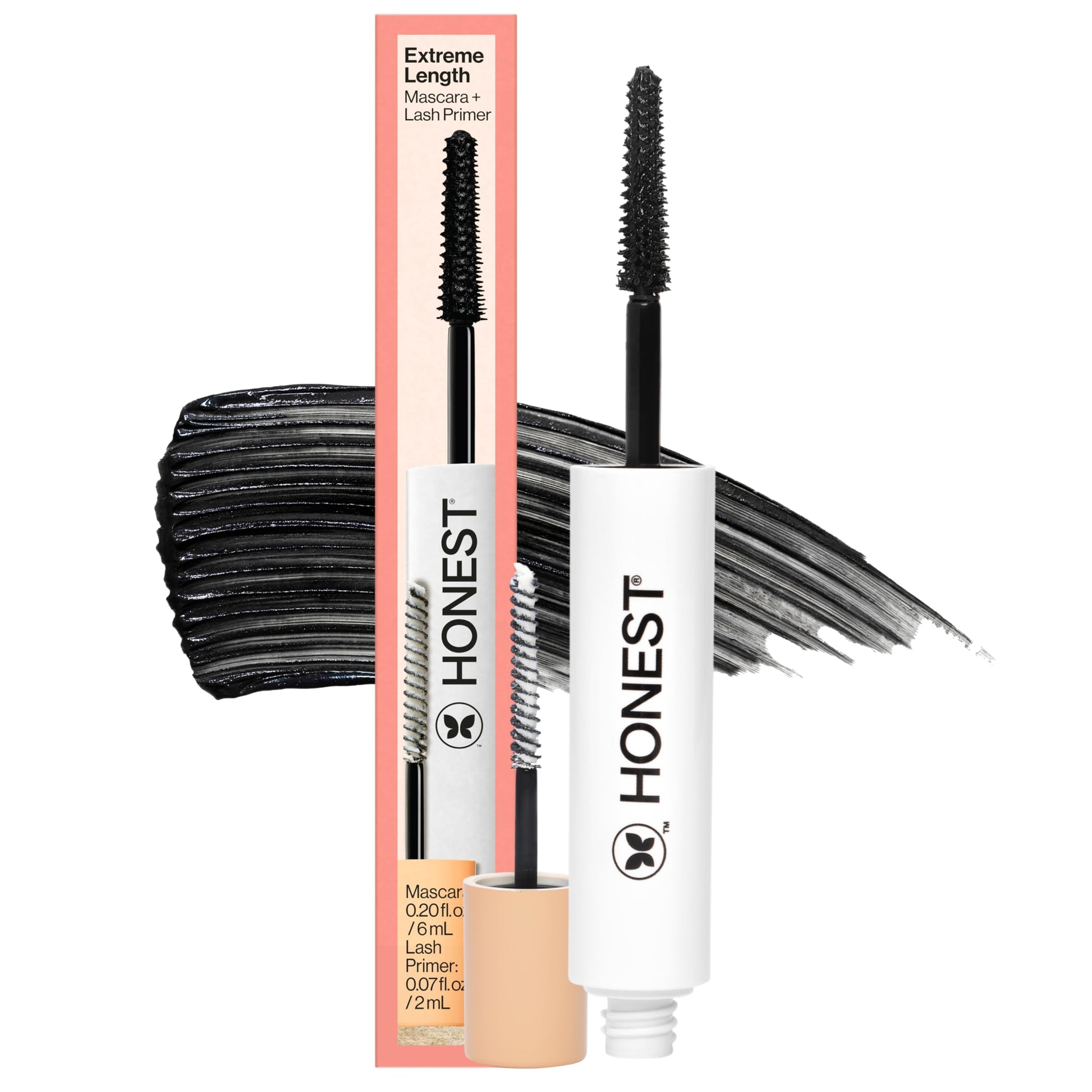Honest Beauty 2-in-1 Extreme Length Clean Mascara + Lash Primer | Lengthening + Volumizing | Cruelty Free + Safe for Sensitive Eyes | Black, .27 fl oz Honest BeautyBuy Supplements Australia