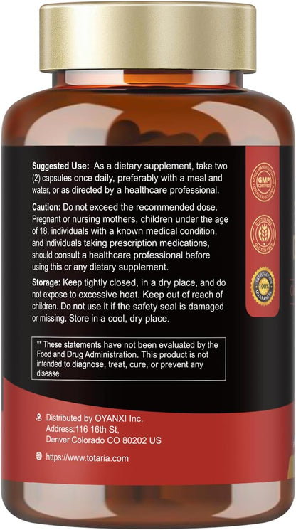 Totaria Red Yeast Rice 2,000mg with CoQ10 Supplement - Advanced Healthy Heart & Healthy Cholesterol Levels - Citrinin Free Extract Red Yeast Rice Capsules Plus Citrus Bergamot - Vegan, Non-GMO